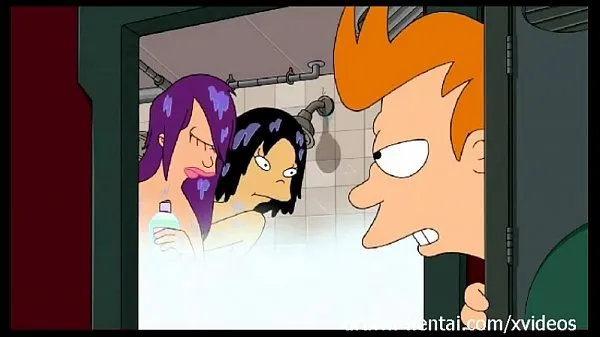 Velika Futurama Hentai - Shower threesome skupna cev