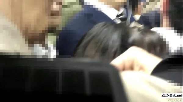 Tube total Des planches d'écolières japonaises s'entraînent pour une véritable expérience de chikan grand