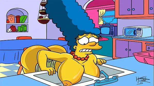 Duża The Simpsons Hentai - Marge Sexy (GIF całkowita rura
