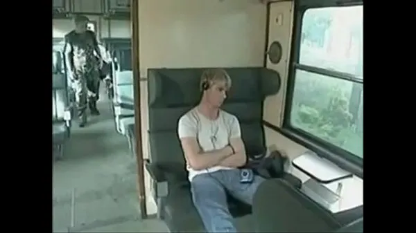 Big Blond guys fuck on the train total Tube