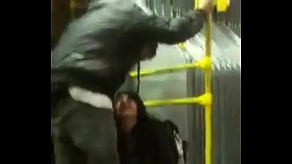 Big Woman urinates in bogota's transmilenio bus total Tube
