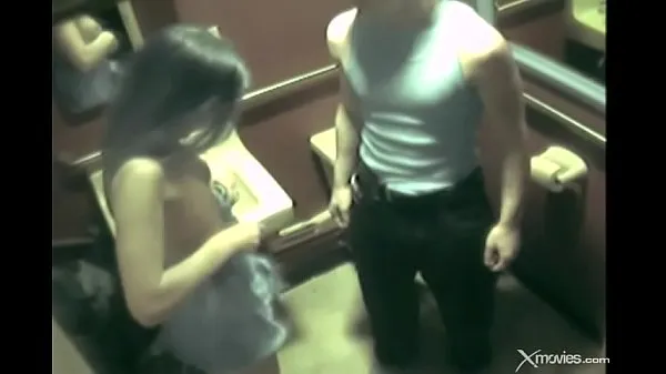 Μεγάλο Wife with gorgeous body cheats in toilet during a party συνολικό σωλήνα