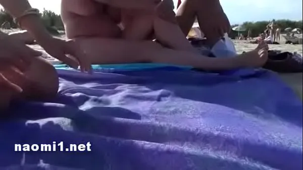 Big public beach cap agde by naomi slut celková trubka