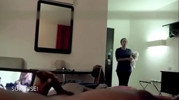 Big Hotel Maid Catches Him Jerking and Watches Him Cum total Tube