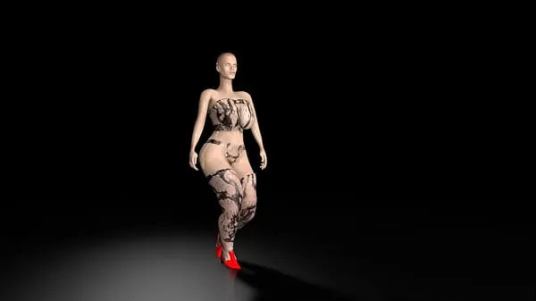 Velika Big Butt Booty 3D Models skupna cev