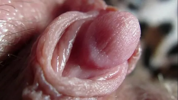 Grote Extreme close up on my huge clit head pulsating totale buis