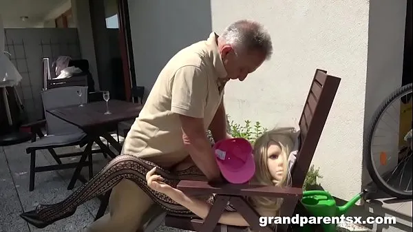 Big Bizzare Old Guy Fucking a Plastic Doll total Tube