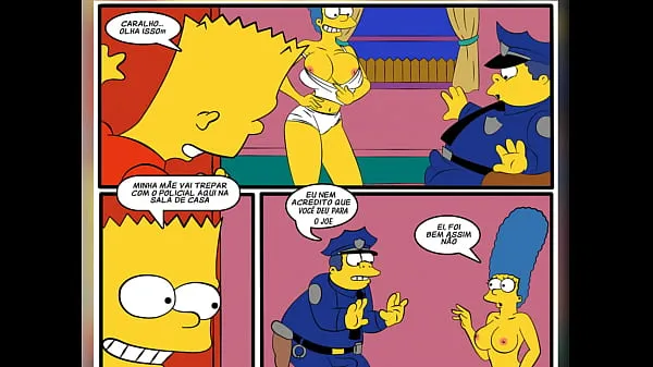 Big Comic Book Porn - Cartoon Parody The Simpsons - Sex With The Cop celková trubka
