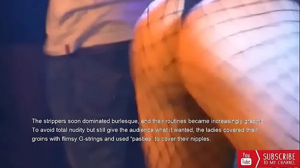 أنبوب Stripper gives lapdance to audience on stage in stripclub كبير
