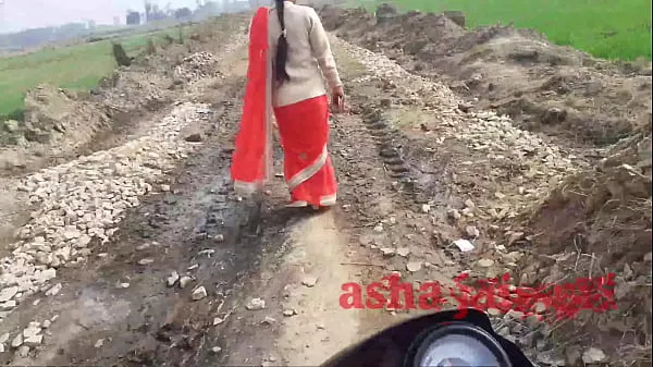 Big Desi village aunty was going alone, she was patted total Tube