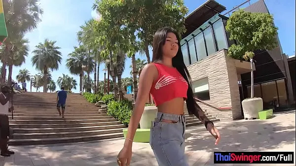 大Amateur Thai teen with her 2 week boyfriend out and about before the sex总管