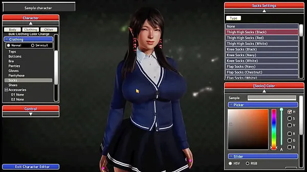 Tubo grande Honey Select character creation but with a more fitting song total