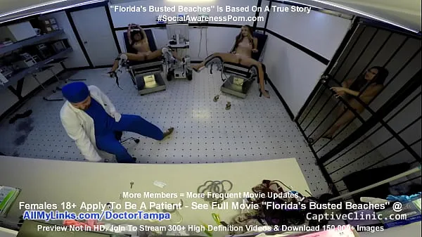 Veľká Floridas Busted Beaches" Asia Perez Little Mina & Ami Rogue Arrested & Get Strip Search & Gyno Exam By Doctor Tampa On Way To Florida Beach totálna trubica