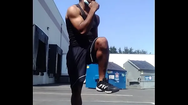 Big Thick cock black workout Spokane, work trip ,big balls gonna edge later for big cumshotmorning muscle bbc master outside showing off arms,and chest from seattle,wa-spokane tổng số ống