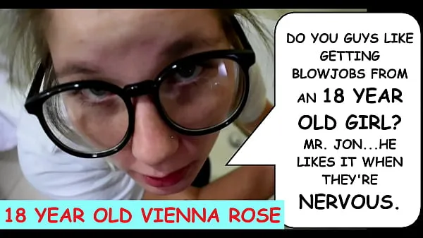 Big do you guys like getting blowjobs from an 18 year old girl mr jonhe likes it when theyre nervous teenager vienna rose talking dirty to creepy old man joe jon while sucking his cock celková trubka