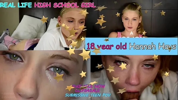 Big Real life Eighteen year old 12th grade student Hannah Hays learns to suck cock slowly and sensually from a dirty old man celková trubka