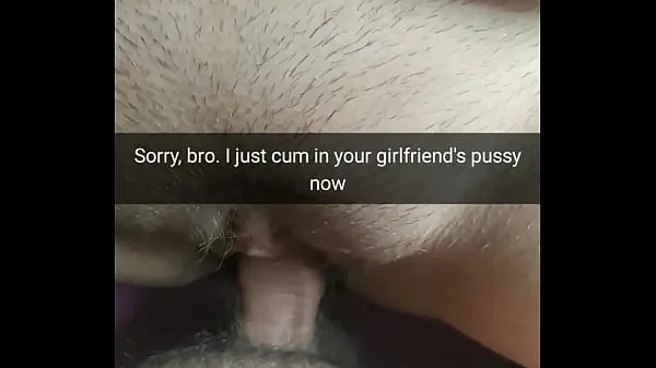 Duża Your girlfriend allowed him to cum inside her pussy in ovulation day!! - Cuckold Captions - Milky Mari całkowita rura