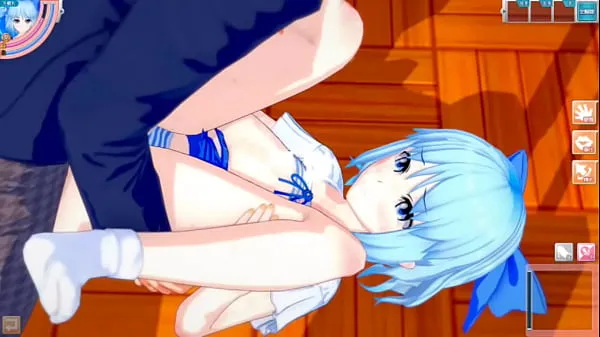 Duża Eroge Koikatsu! ] Touhou Cirno rubs her boobs H! 3DCG Big Breasts Anime Video (Touhou Project) [Hentai Game Toho Cirno całkowita rura
