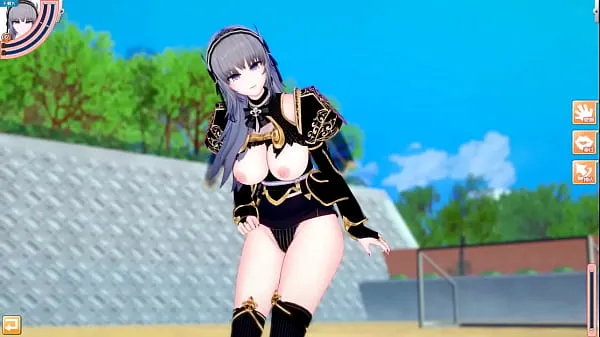 Velika Eroge Koikatsu! ] Etch after having a handjob blowjob service by rubbing the breasts of a silver-haired big breasts female knight! 3DCG hentai video [hentai game skupna cev
