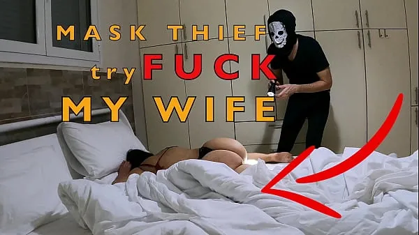 Grote Mask Robber Try to Fuck my Wife In Bedroom totale buis