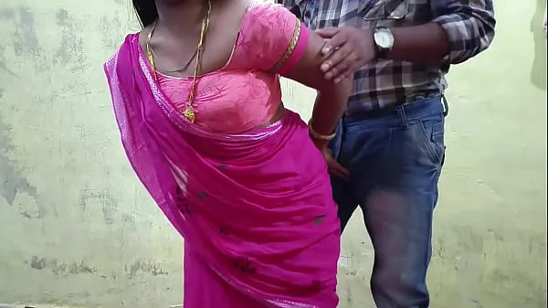 Big Sister-in-law looks amazing wearing pink saree, today I will not leave sister-in-law, I will keep her pussy torn tổng số ống