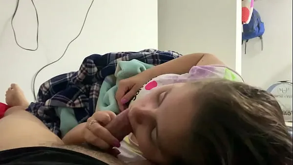 Big My little stepdaughter plays with my cock in her mouth while we watch a movie (She doesn't know I recorded it celková trubka