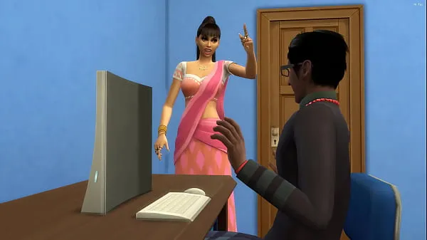 Duża Indian stepmom catches her nerd stepson masturbating in front of the computer watching porn videos || adult videos || Porn Movies całkowita rura