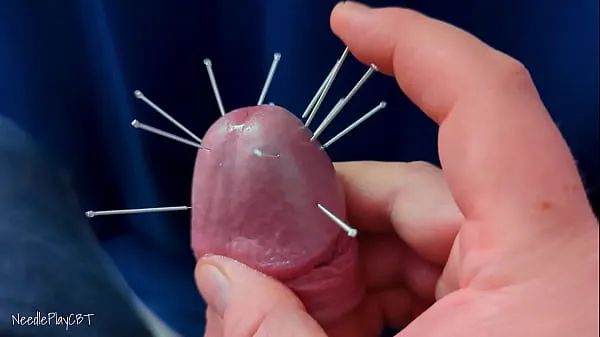 Grote Ruined Orgasm with Cock Skewering - Extreme CBT, Acupuncture Through Glans, Edging & Cock Tease totale buis