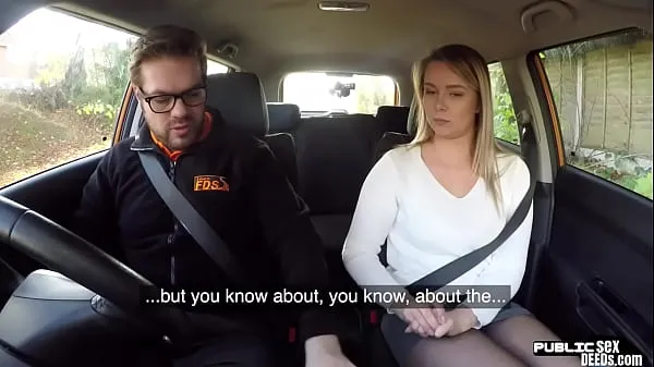 Store Bigtitted bae seduces and filled in pussy by car instructor in POV samlede rør