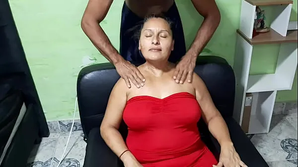 Big I give my motherinlaw a hot massage and she gets horny total Tube