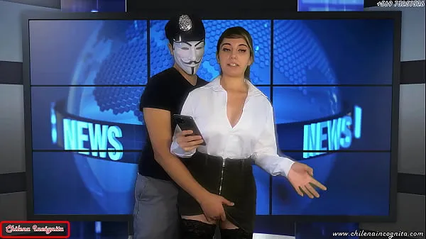 Big LIVE Reporter gets SEMEN in the face - Facial Cumshot - Public - TRAILER celková trubka