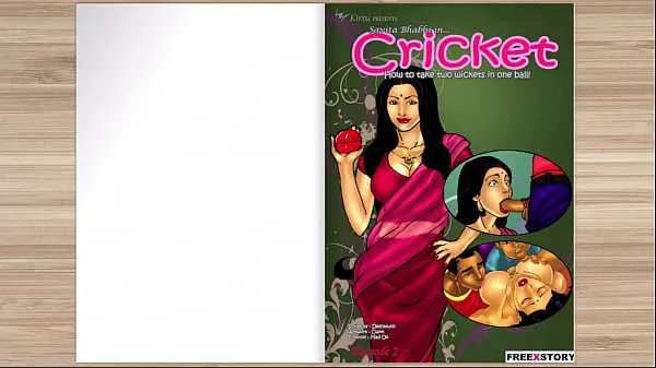 큰 Savita Bhabhi Episode two The Cricket How to take two wickets in one ball with voice over in English 총 튜브