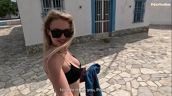 Duża Dude's Cheating on his Future Wife 3 Days Before Wedding with Random Blonde in Greece całkowita rura