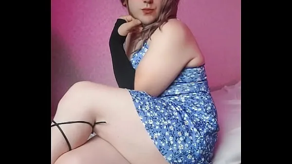 Velika on YOUTUBE This BOOTY FEMBOY Blonde Model in Her Private Room in HIGH HEELS (Crossdresser, Transvestite skupna cev
