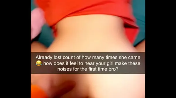 Big Rough Cuckhold Snapchat sent to cuck while his gf cums on cock many times total Tube