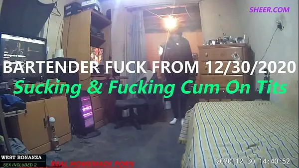 Big Bartender Fuck From 12/30/2020 - Suck & Fuck cum On Tits total Tube