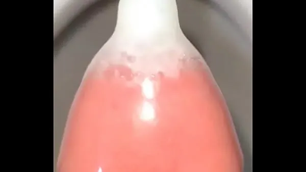 Big Condom filled with semen total Tube