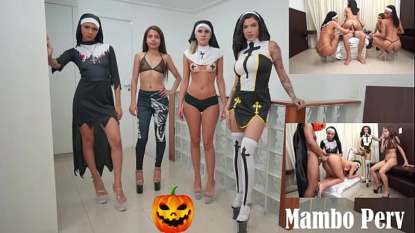 큰 Halloween Perv Nuns squad : 4 perv nuns sex ritual & reverse gangbang (Anal, nuns, blasphemy, 1guy on 4 girls, demon girl, gapes, ATM,ATOGM) OB230 총 튜브