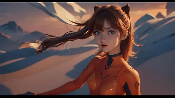 Grote AI generated Asuka Langley asking for a dick totale buis