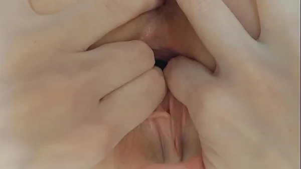 Duża Close up Rubbing Pink Pussy całkowita rura