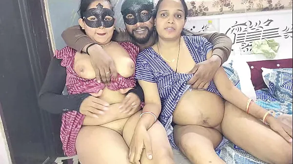 Big XXX threesome fucking of cheerful Devrani-Jethani after licking pussy total Tube