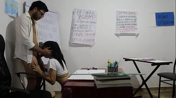 Stor Teacher Whipped and Fucked Petite Student for her to Pass Exam totalt rör
