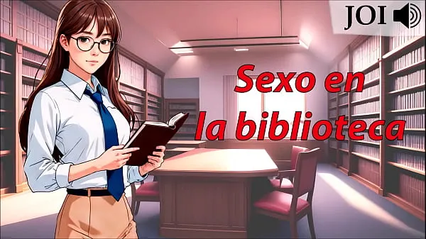 Große Audio JOI - Sexo en la biblioteca. Voz española gesamte Röhre