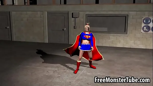 Büyük Foxy 3D cartoon Supergirl riding a rock hard cock toplam Tüp